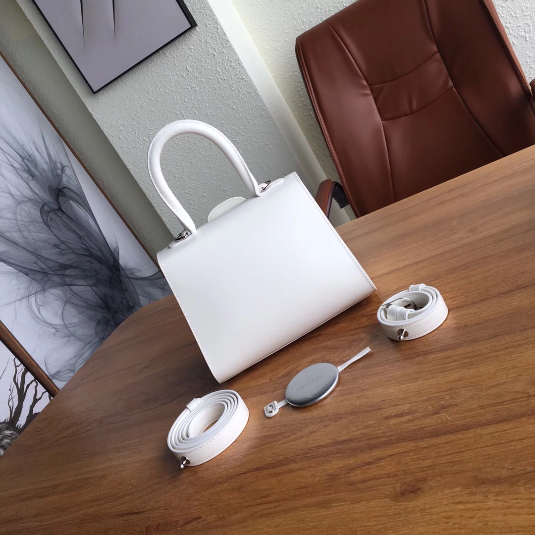 델보 브리앙 박스 GM 백 화이트